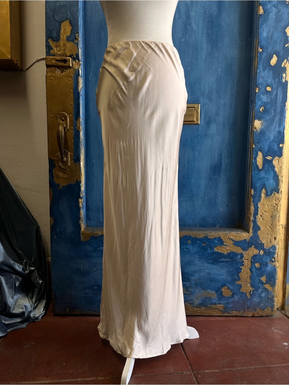 Rumored Cream Maxi Skirt - Sleek Full-Length Silhouette